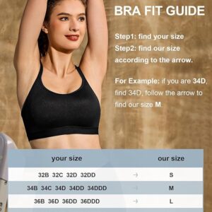 offer-7% discount deal ZeroBound Women's Strappy Sports Bra Criss Cross Back Padded Medium Support Wireless