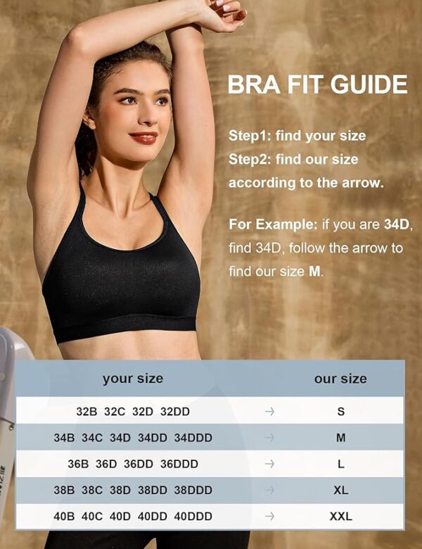 offer-7% discount deal ZeroBound Women's Strappy Sports Bra Criss Cross Back Padded Medium Support Wireless