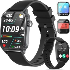 Limited time deal savings-90% Smart Watches for Women Men 1.83" HD with 120 Sports for iPhone/Android - Black