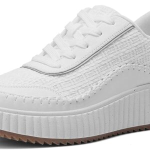 Limited time deal savings-60%  Women Chunky City Tweed Comfortable Casual Platform Fashion Sneaker