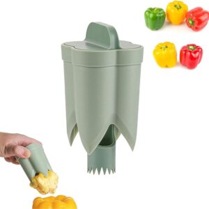 limited time offer discount -20%off Pepper Seed Corer Remover - 2025 Upgraded 2-in-1 Bell Pepper Cutter & Deseeder: Effortlessly Streamline Your Kitchen Prep for Faster, More Efficient, & Hassle-Free Meal Prep (1, Green)