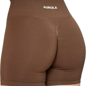 Limited time deal-71% off AUROLA Intensify Workout Shorts for Women Seamless Scrunch Short Gym Yoga Running Sport Active Exercise Fitness Shorts