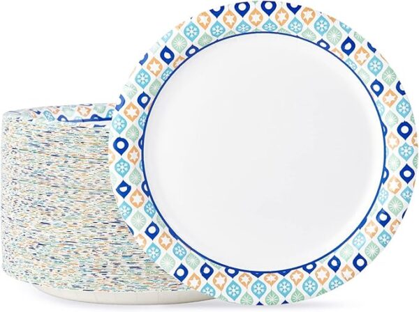 Limited time deal-25% off MUCHII Paper Plates 10 Inch, 120 Count Disposable Paper Plates Bulk, Soak and Cut Proof for Party,Picnic, Family Gatherings Visit the MUCHII Store